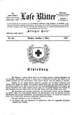 Lose Blätter Samstag 9. März 1867