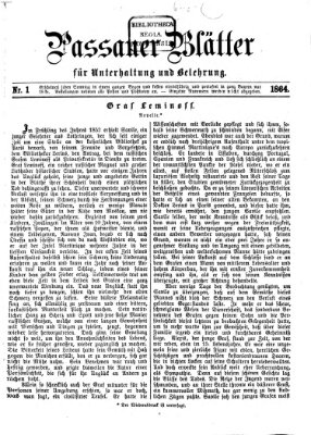 Passauer Blätter für Unterhaltung und Belehrung Sonntag 3. Januar 1864