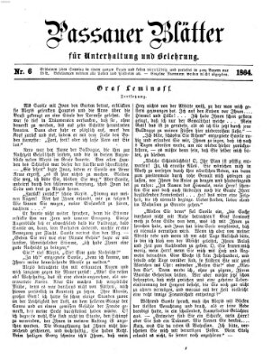 Passauer Blätter für Unterhaltung und Belehrung Sonntag 7. Februar 1864