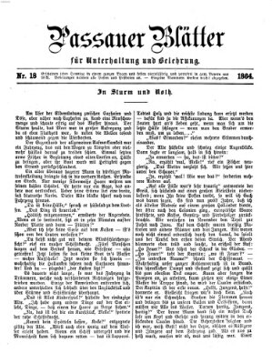 Passauer Blätter für Unterhaltung und Belehrung Sonntag 1. Mai 1864