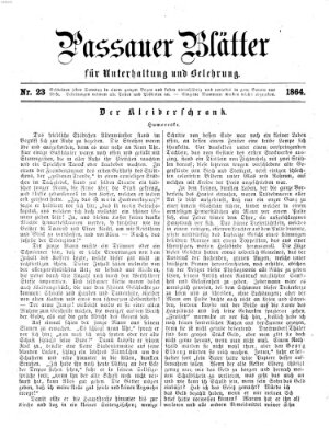 Passauer Blätter für Unterhaltung und Belehrung Sonntag 5. Juni 1864