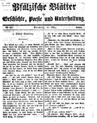 Pfälzische Blätter für Geschichte, Poesie und Unterhaltung (Zweibrücker Wochenblatt) Sonntag 26. März 1854