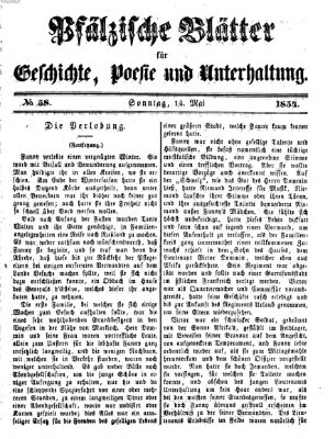 Pfälzische Blätter für Geschichte, Poesie und Unterhaltung (Zweibrücker Wochenblatt) Sonntag 14. Mai 1854