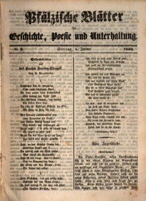 Pfälzische Blätter für Geschichte, Poesie und Unterhaltung (Zweibrücker Wochenblatt) Freitag 4. Januar 1856