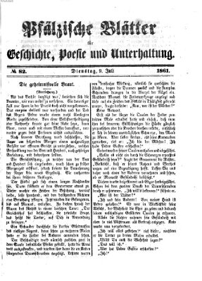 Pfälzische Blätter für Geschichte, Poesie und Unterhaltung (Zweibrücker Wochenblatt) Dienstag 9. Juli 1861