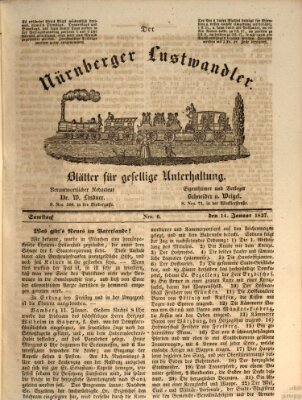 Süddeutsche Blätter für Leben, Wissenschaft und Kunst Samstag 14. Januar 1837