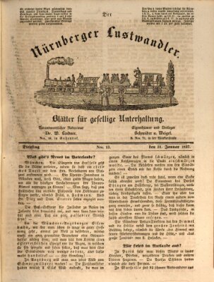 Süddeutsche Blätter für Leben, Wissenschaft und Kunst Dienstag 31. Januar 1837