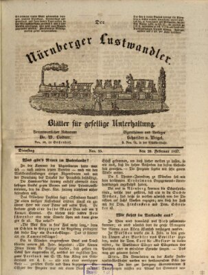 Süddeutsche Blätter für Leben, Wissenschaft und Kunst Dienstag 28. Februar 1837