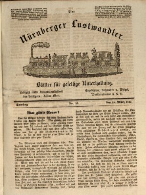 Süddeutsche Blätter für Leben, Wissenschaft und Kunst Samstag 18. März 1837