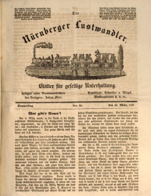 Süddeutsche Blätter für Leben, Wissenschaft und Kunst Donnerstag 23. März 1837