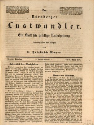 Süddeutsche Blätter für Leben, Wissenschaft und Kunst Dienstag 2. Mai 1837