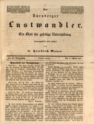 Süddeutsche Blätter für Leben, Wissenschaft und Kunst Donnerstag 18. Mai 1837