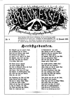 Brennessel Sonntag 12. November 1865