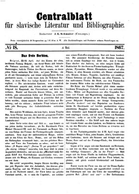 Centralblatt für slavische Literatur und Bibliographie Samstag 4. Mai 1867