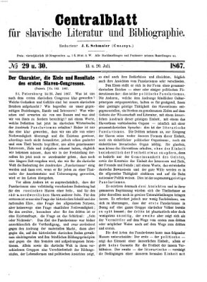 Centralblatt für slavische Literatur und Bibliographie Donnerstag 18. Juli 1867