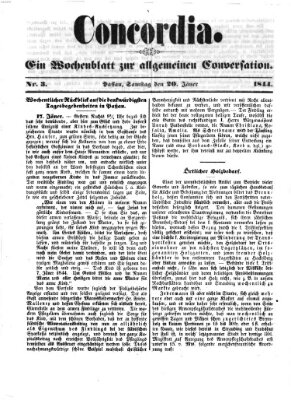 Concordia (Donau-Zeitung) Samstag 20. Januar 1844