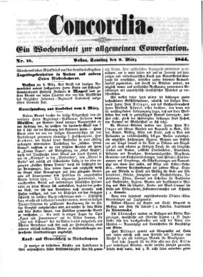 Concordia (Donau-Zeitung) Samstag 9. März 1844