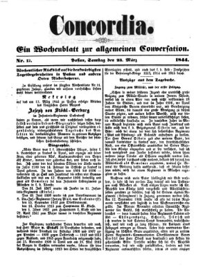 Concordia (Donau-Zeitung) Samstag 23. März 1844