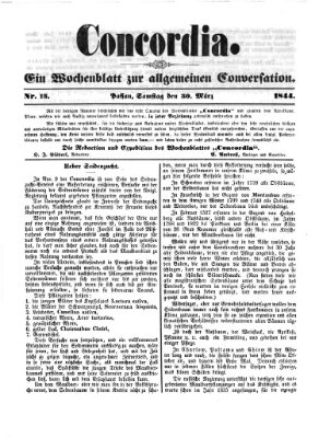 Concordia (Donau-Zeitung) Samstag 30. März 1844