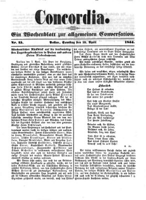 Concordia (Donau-Zeitung) Samstag 13. April 1844