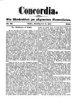 Concordia (Donau-Zeitung) Samstag 15. Juni 1844