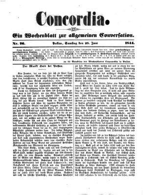 Concordia (Donau-Zeitung) Samstag 29. Juni 1844