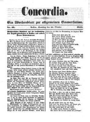 Concordia (Donau-Zeitung) Samstag 26. Oktober 1844