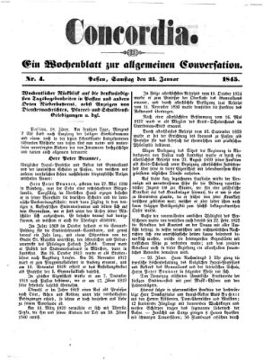 Concordia (Donau-Zeitung) Samstag 25. Januar 1845