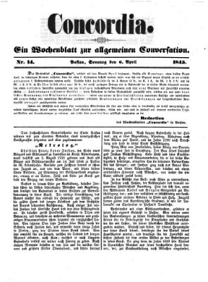 Concordia (Donau-Zeitung) Sonntag 6. April 1845