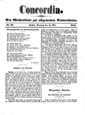 Concordia (Donau-Zeitung) Sonntag 25. Mai 1845