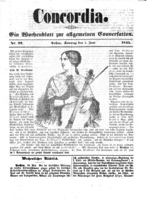 Concordia (Donau-Zeitung) Sonntag 1. Juni 1845