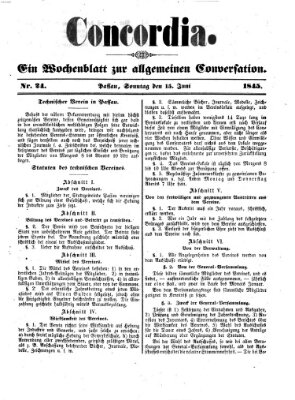 Concordia (Donau-Zeitung) Sonntag 15. Juni 1845