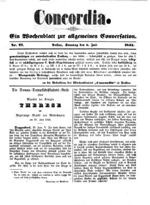 Concordia (Donau-Zeitung) Sonntag 6. Juli 1845