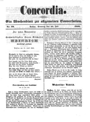 Concordia (Donau-Zeitung) Sonntag 20. Juli 1845