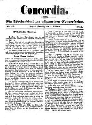 Concordia (Donau-Zeitung) Sonntag 5. Oktober 1845