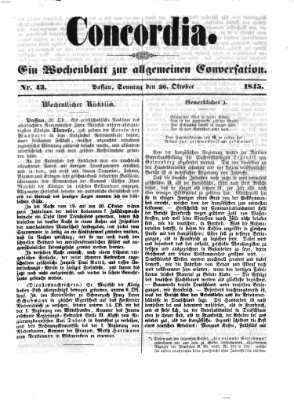 Concordia (Donau-Zeitung) Sonntag 26. Oktober 1845