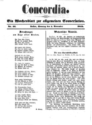 Concordia (Donau-Zeitung) Sonntag 2. November 1845