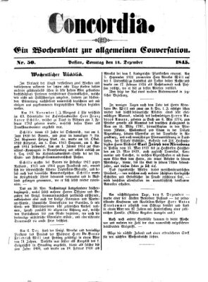 Concordia (Donau-Zeitung) Sonntag 14. Dezember 1845