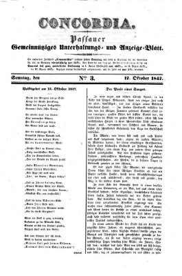 Concordia (Donau-Zeitung) Sonntag 17. Oktober 1847