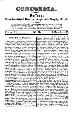 Concordia (Donau-Zeitung) Sonntag 5. Dezember 1847