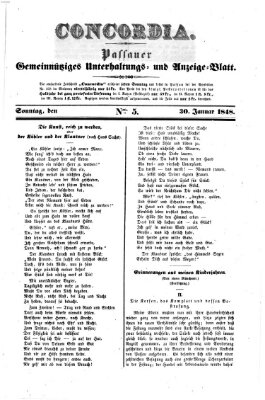 Concordia (Donau-Zeitung) Sonntag 30. Januar 1848