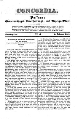 Concordia (Donau-Zeitung) Samstag 5. Februar 1848