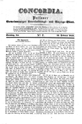 Concordia (Donau-Zeitung) Sonntag 13. Februar 1848