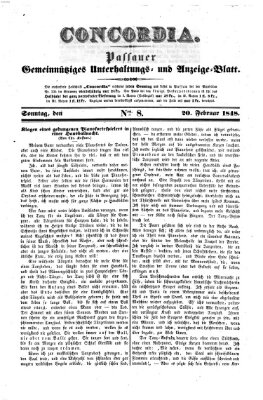 Concordia (Donau-Zeitung) Sonntag 20. Februar 1848