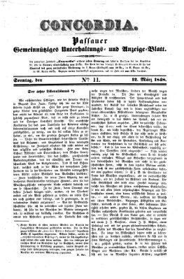 Concordia (Donau-Zeitung) Sonntag 12. März 1848