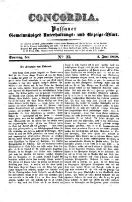 Concordia (Donau-Zeitung) Sonntag 4. Juni 1848