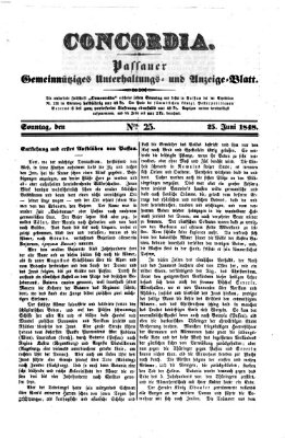 Concordia (Donau-Zeitung) Sonntag 25. Juni 1848