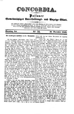 Concordia (Donau-Zeitung) Sonntag 31. Dezember 1848