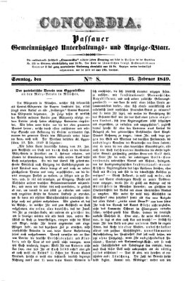 Concordia (Donau-Zeitung) Sonntag 25. Februar 1849