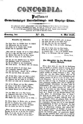 Concordia (Donau-Zeitung) Sonntag 6. Mai 1849